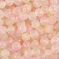 Frosted pink and yellow jelly glass beads with gold foil inclusions for DIY jewelry making - Round Bead Style (BBD227) / 8mm (50pcs/Pack) / Pink and Green