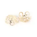 Gold filigree bead caps for DIY jewelry making, suitable for earrings and necklaces. - Flower Bead Caps 10x4mm Style / 100 Pieces / KC Gold