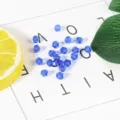4mm blue faceted rhombus crystal loose beads for DIY jewelry making accessories. - Medium Blue