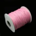 Rosa koreanische Wachsschnur auf Spule für die DIY-Schmuckherstellung und Flechtarbeiten - Rosa / 2 mm Durchmesser - 5 m/Packung