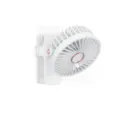Tragbarer weißer SL616 Clip-Ventilator mit USB-Aufladung und eleganten roségoldenen Akzenten - 800mAh Wiederaufladbares Modell / Weiß