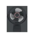 SL616 tragbarer schwarzer USB-Clip-Ventilator für Schreibtisch und Wandmontage - 800mAh Wiederaufladbares Modell / Schwarz