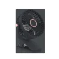 Tragbarer schwarzer Clip-Ventilator mit Roségold-Akzenten, USB-aufladbares Modell SL616 - Stecker-Modell / Schwarz