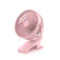 Tragbarer rosa wiederaufladbarer USB-Clip-Tischventilator mit starkem Luftstrom - Stecker-Modell / Rosa