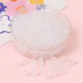 Perles carrées en verre dépoli blanc pour la création de bijoux DIY - 5x5mm (11g/Environ 50 Pièces/Paquet) / Blanc