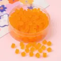 Perles de verre dépoli orange vif en forme de cube pour colliers et bracelets DIY - 5x5mm (11g/environ 50 pièces) / Jaune Doré