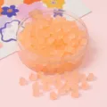 Perles carrées en verre dépoli orange pour la création de colliers et bracelets DIY - 5x5mm (11g/environ 50 pièces) / Orange