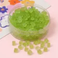Perles en verre carrées givrées vertes pour projets de création de bijoux DIY - 5x5mm (11g/environ 50 pièces) / Vert Herbe