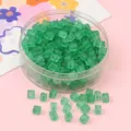 Perles cubes en verre dépoli vert pour la fabrication de bijoux DIY et bracelets - 5x5mm (11g/Environ 50 Pièces/Paquet) / Verdoyant