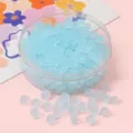 Perles cubes en verre dépoli bleu clair pour la création de bijoux DIY avec boîte - 5x5mm (11g/Environ 50 Pièces/Paquet) / Bleu clair