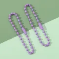 Purple metal lacquer bead chain for DIY keychain and jewelry hangtag accessories - Purple