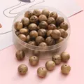 10mm natural wooden round beads with grain for DIY jewelry making and handmade crafts - 10mm 30 Counts / Vietnamese Agarwood