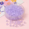 Perles cubes en verre dépoli lavande pour création de bijoux collier et bracelet - 5x5mm (50 Pièces/Paquet) / Violet Clair Givré