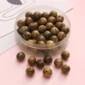 10mm dark brown round wooden loose beads for DIY handmade jewelry necklace accessories - 10mm 30 Counts / Green Sandalwood