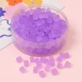 Perles carrées en verre dépoli violet pour bijoux DIY, perles d'espacement mates de forme carrée - 5x5mm (11g/Environ 50 Pièces/Paquet) / Magenta