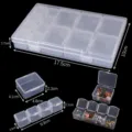 Boîte de rangement en plastique transparent avec compartiments et dimensions - Style 2 (Grilles Mixtes) / 1 boîte