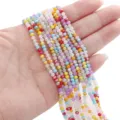 Premium multi-color faceted glass rondelle beads for DIY bracelet and necklace jewelry making - Rondelle Bead (BBA126) / 3mm (0.5mm Hole, 34cm/Strand) / Candy Utopia