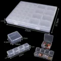 Boîte de rangement en plastique transparent pour bijoux DIY et matériel de nail art - Style 6 (Grand Combo) / 1 boîte