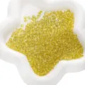 Perles de rocaille en verre jaune 4mm doublées d'argent pour bijoux - Jaune