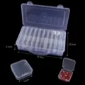 Clear plastic multi-layer jewelry storage box with adjustable compartments and handle. - Style #06 / 1 Set / Pack