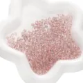 Perles de rocaille en verre rose transparent 4mm avec centre argenté pour bijoux - Rose Clair