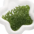 Perles de rocaille en verre vert de 4mm doublées d'argent pour la création de bijoux - Vert Herbe