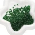 Perles de rocaille rondes en verre vert foncé 4mm pour la fabrication de bijoux DIY - Verdoyant