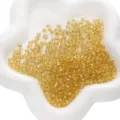 Perles de rocaille en verre 4mm or champagne avec intérieur argenté pour bijoux DIY - Or clair