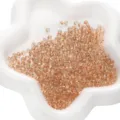 Perles de riz en verre champagne 4 mm avec doublure en argent dans un plat en forme d'étoile - Champagne