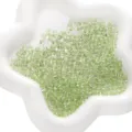 Perles de rocaille en verre vert clair de 4 mm avec intérieur argenté pour bijoux DIY - Vert clair