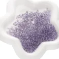 Perles de rocaille en verre violet translucide de 4 mm avec centre argenté pour DIY - Mauve Clair