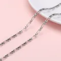 Silver stainless steel DIY chain link for custom jewelry making bracelets and necklaces - 3.0 Box Style 3:1 Link Chain / 1m/Pack (Width approx 3mm)