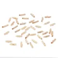 Detailed view of rose gold iron round tube double-row clasps for DIY tassel jewelry - 10mm Diameter 4mm Aperture Approx 3.5mm / 50 Pieces/Pack / KC Gold-Tone