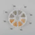 Σετ κατασκευής κοσμημάτων DIY με καρφίτσες κεφαλής σε κουτί αποθήκευσης 8 διαμερισμάτων - No.10 Καρφίτσες με Κεφάλι Μπάλα (Περίπου 700τμχ) / Κουτί 8 Θέσεων