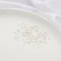 Premium silver flat spacer beads for DIY handmade bracelet jewelry making material - Hollow Triangle Style / 10 Pieces Pack / Thick Silver