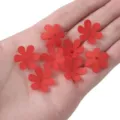 Red 20mm frosted acrylic six-petal flower beads for DIY hair stick making - 50 Pieces/Pack / Red