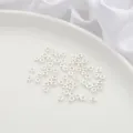 Premium silver flat teardrop spacer beads for DIY handmade jewelry making and bracelets - 3mm Center Hole Triangle / 10 Pieces Pack / Thick Silver