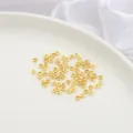Golden 14K gold filled triangular spacer beads for DIY handmade jewelry making materials - Hollow Triangle Style / 10 Pieces Pack / 14K Gold