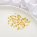 Small 14K gold-filled triangle spacer beads for DIY jewelry making in golden finish - 3mm Center Hole Triangle / 10 Pieces Pack / 14K Gold