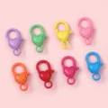 Lot de fermoirs mousquetons en cœur 14 mm colorés pour la création de bijoux DIY - Couleurs Mélangées Aléatoires