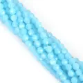 Premium 6mm hellblaue facettierte Glaskristallperlen für die DIY-Schmuckherstellung - 6mm (100 Stk./Packung) / Mittelblaue Jade