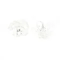 Intricate silver filigree flower bead caps for handmade DIY jewelry making parts - Flower Bead Caps 10x4mm Style / 100 Pieces / Silver