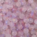 Frosted purple and pink gradient jelly glass beads with gold foil for DIY jewelry - Round Bead Style (BBD227) / 8mm (50pcs/Pack) / Gradient Lilac