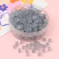 Perles carrées en verre gris dépoli pour la fabrication de bijoux DIY, accessoires - 5x5mm (50 Pièces/Paquet) / Gris Givré