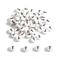 Round white acrylic alphabet beads with black letter T for DIY jewelry crafts making - Letter T / 100 Pieces/Pack (4x7mm) / White Base Black Font