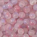 Frosted pink and purple jelly glass beads with gold foil for DIY jewelry making - Round Bead Style (BBD227) / 10mm (30 Pieces/Pack) / Gradient Lilac