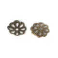 Antique bronze filigree flower bead caps for DIY jewelry making and hair accessories - 9mm Bead Cap Style / 300 Pieces/Pack / Antique Bronze