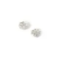 Set of two silver floral metal bead caps for DIY jewelry making and handmade spacers - 9mm Bead Cap Style / 300 Pieces/Pack / White Gold Color