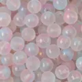 Frosted jelly glass beads with pink and blue swirls and gold foil for DIY jewelry making - Round Bead Style (BBD227) / 10mm (30 Pieces/Pack) / Gradient Blue Purple