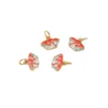 Traditional fan-shaped gold-plated enamel pendants with white cloud pattern for DIY jewelry - Gold Ingot Success / 12x9mm (1 Piece/Pack) / Red